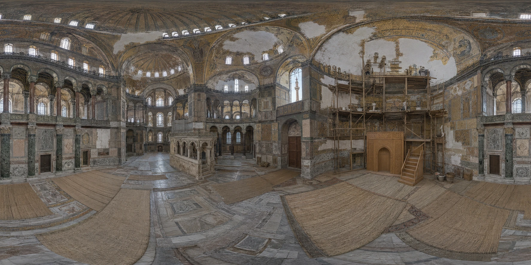 Ayasofya, Camiye Çevrilmenin Ortasında