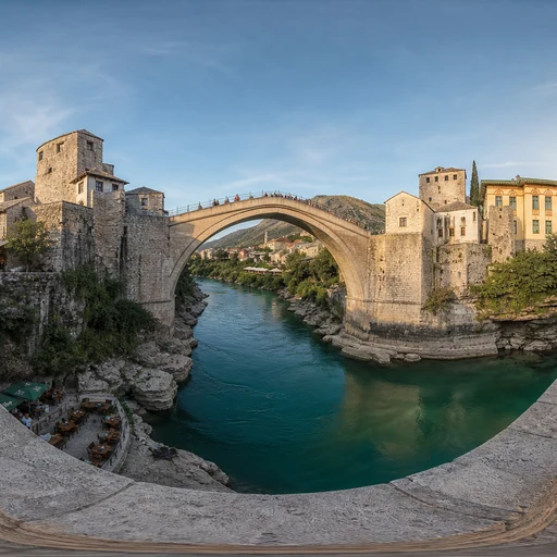 The Old Bridge of Mostar Rebuilt